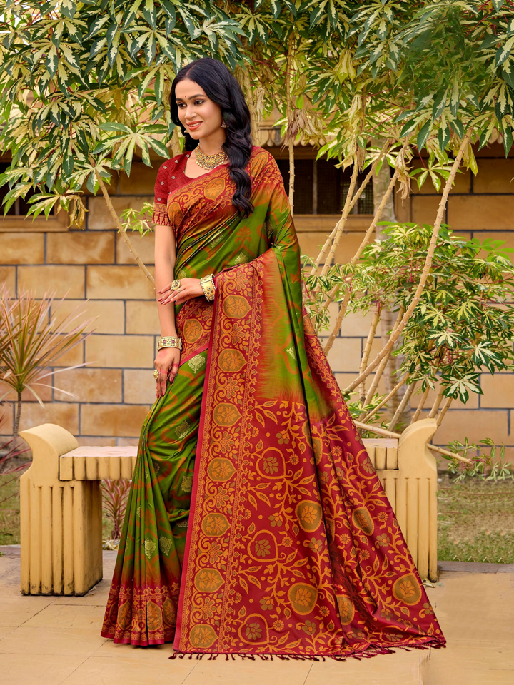 Ikkat Pochampally Soft Silk Saree