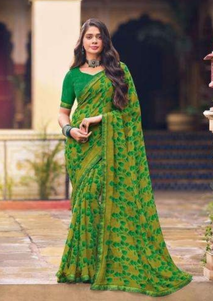 Stylish Daily Wear Georgette Saree