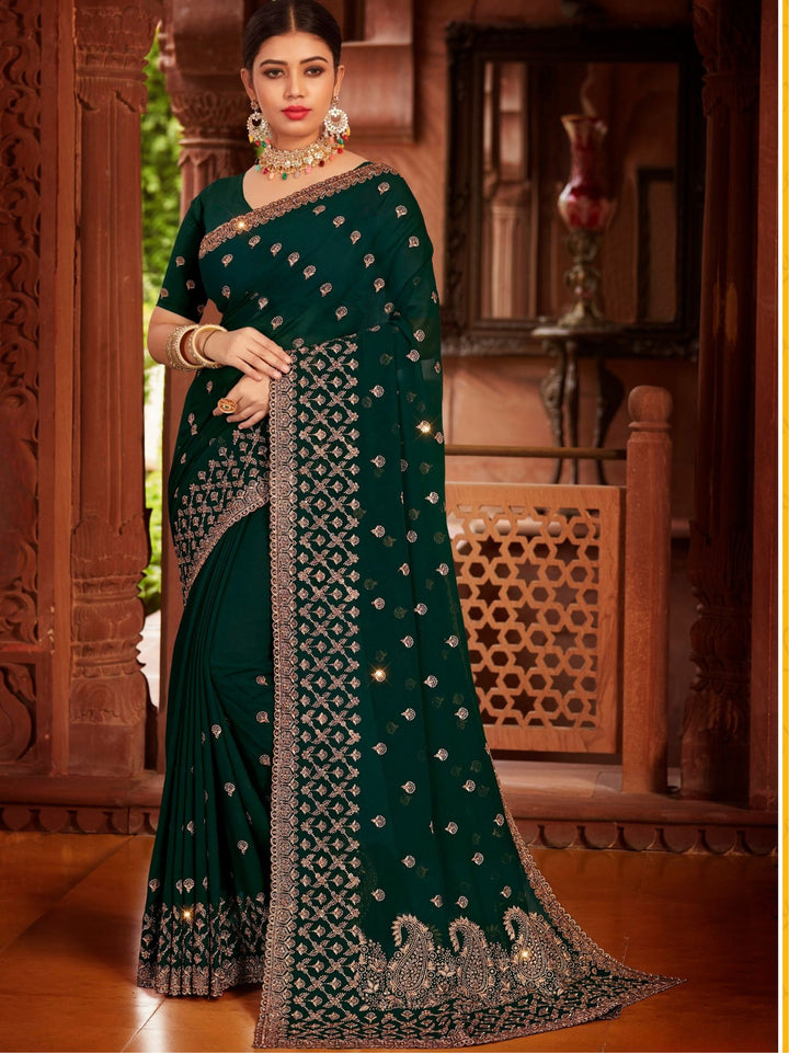 Heavy Border Designer Saree : Exclusive Collection