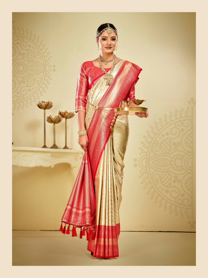 Stunning Banarasi Gold Silk Saree