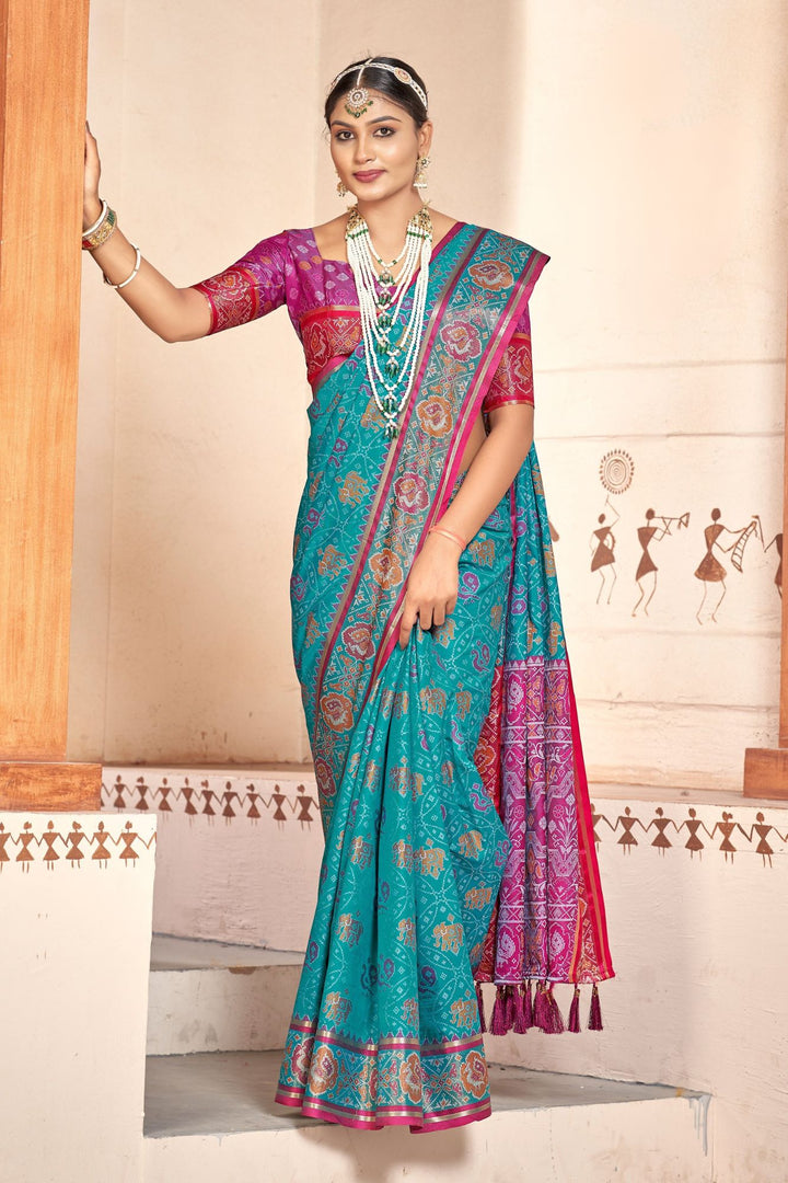 Traditional Rajkoti Patola Silk Saree