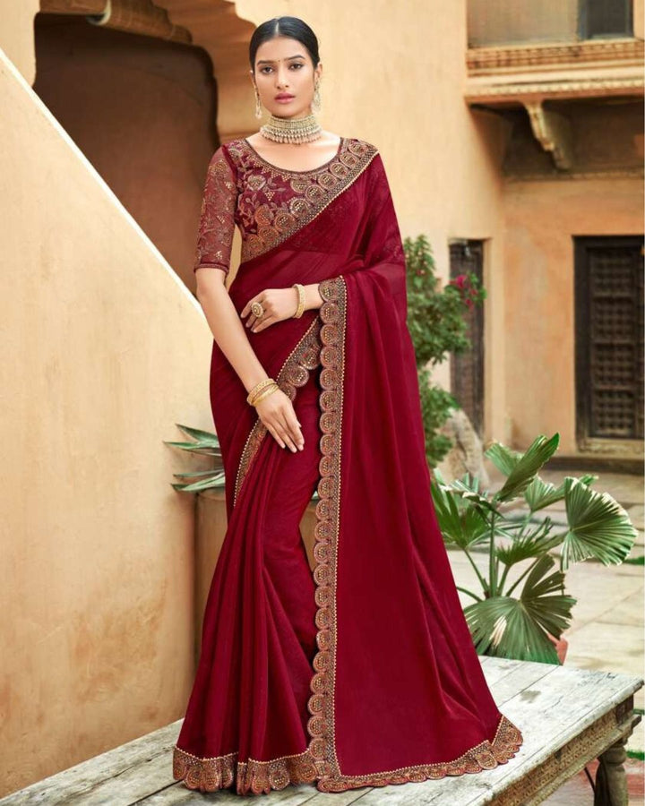 Heavy Blouse Designer Saree