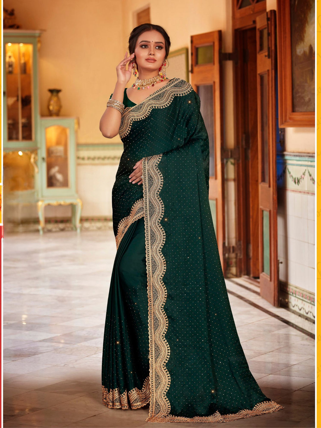 Heavy Border Classy Designer Sarees