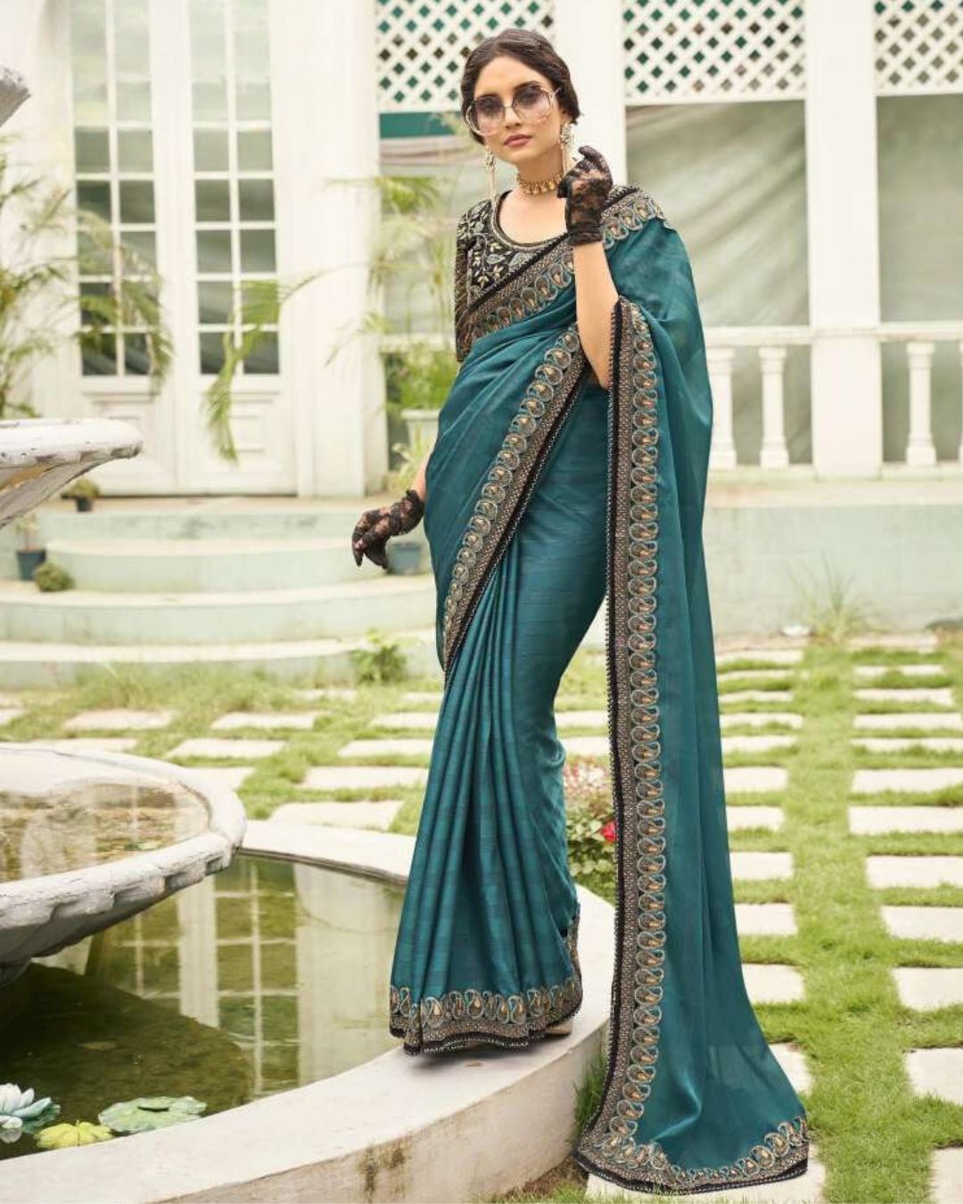 Heavy Blowse Designer Sarees