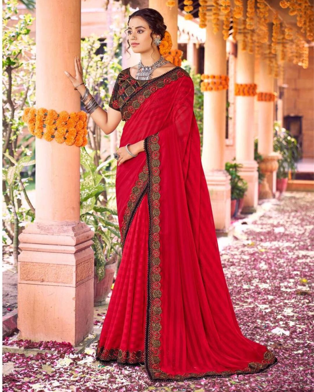 Heavy Blouse Designer Saree