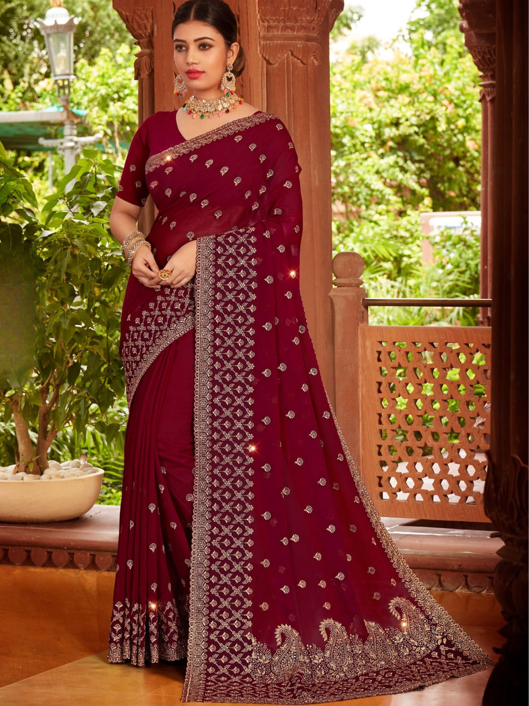 Heavy Border Designer Saree : Exclusive Collection