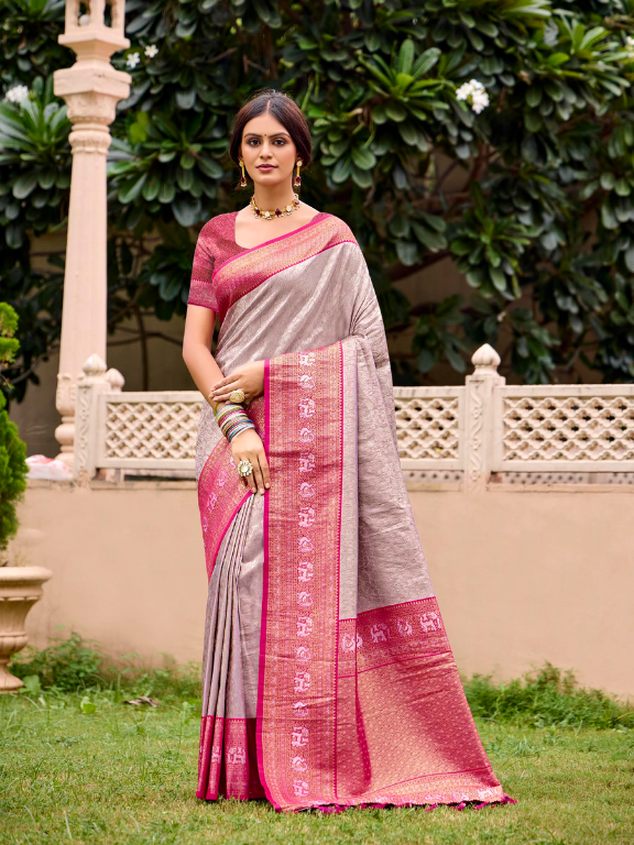 Exquisite Gold Silk Saree