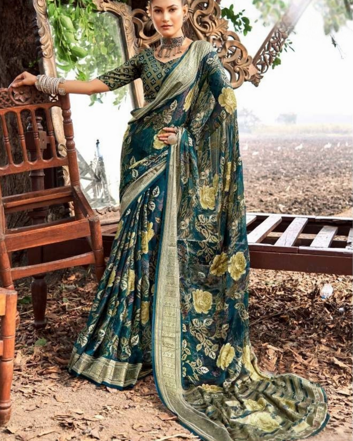 Beautiful Brasso Saree :  Pure Elegance - Dwarkadas Shamkumar