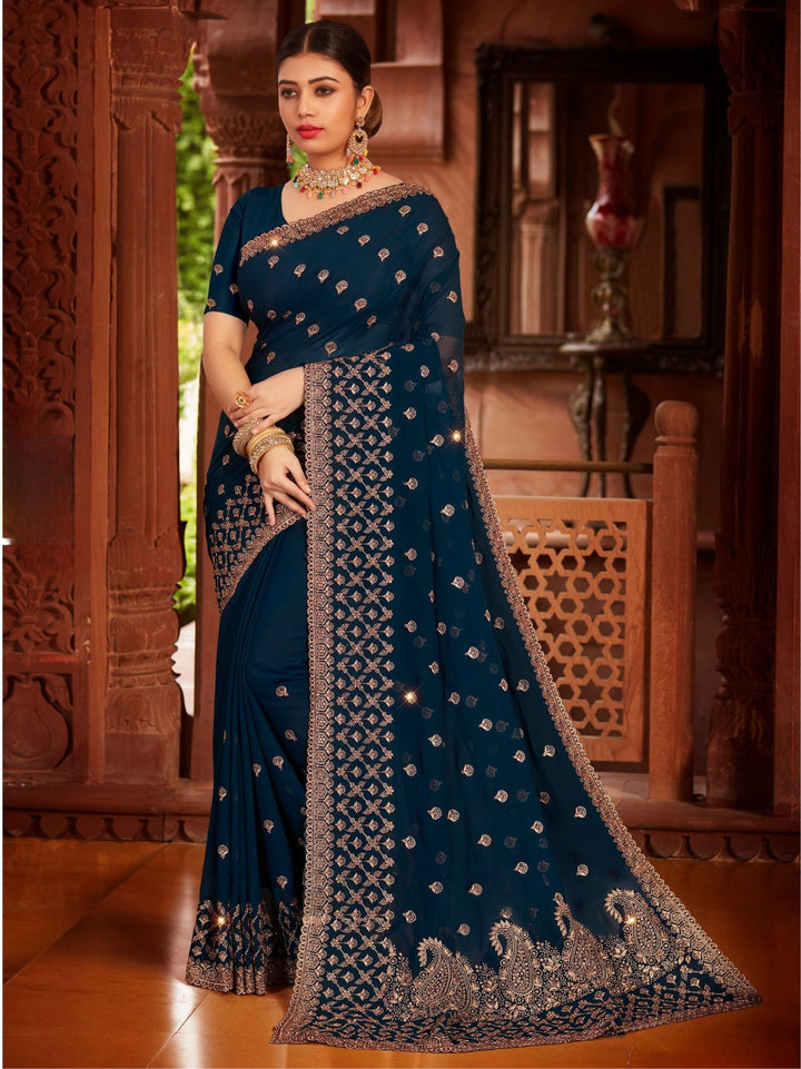 Heavy Border Designer Saree : Exclusive Collection