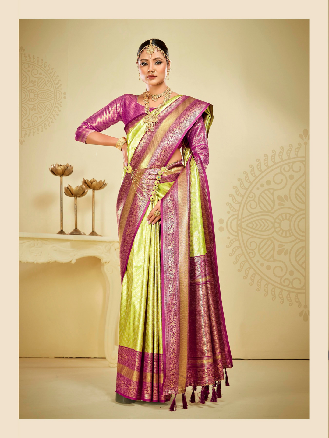 Stunning Banarasi Gold Silk Saree