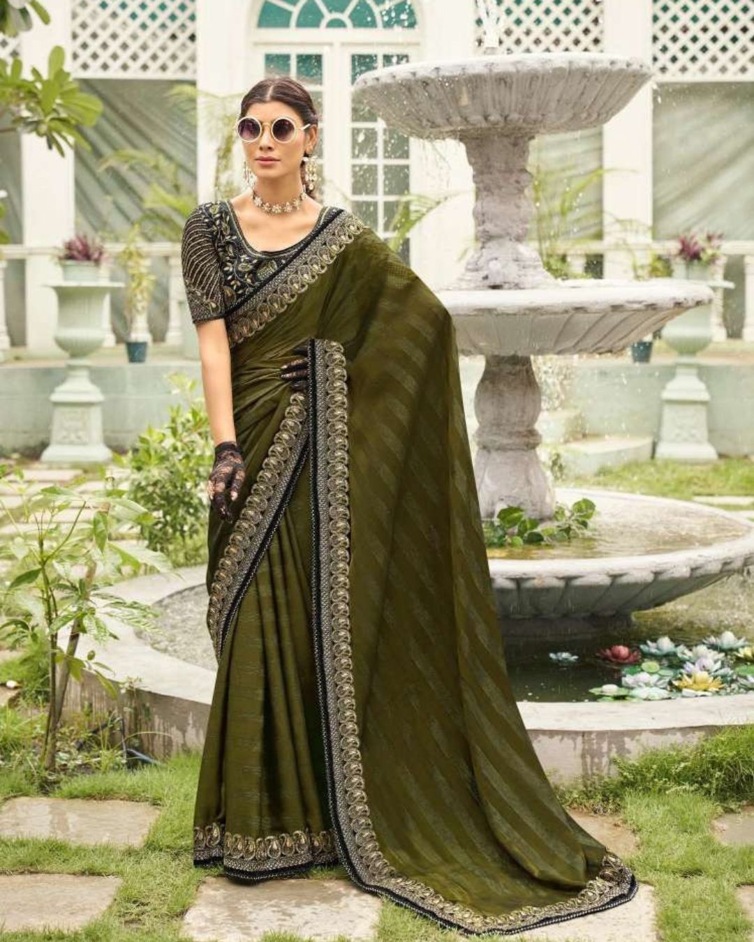 Heavy Blowse Designer Sarees