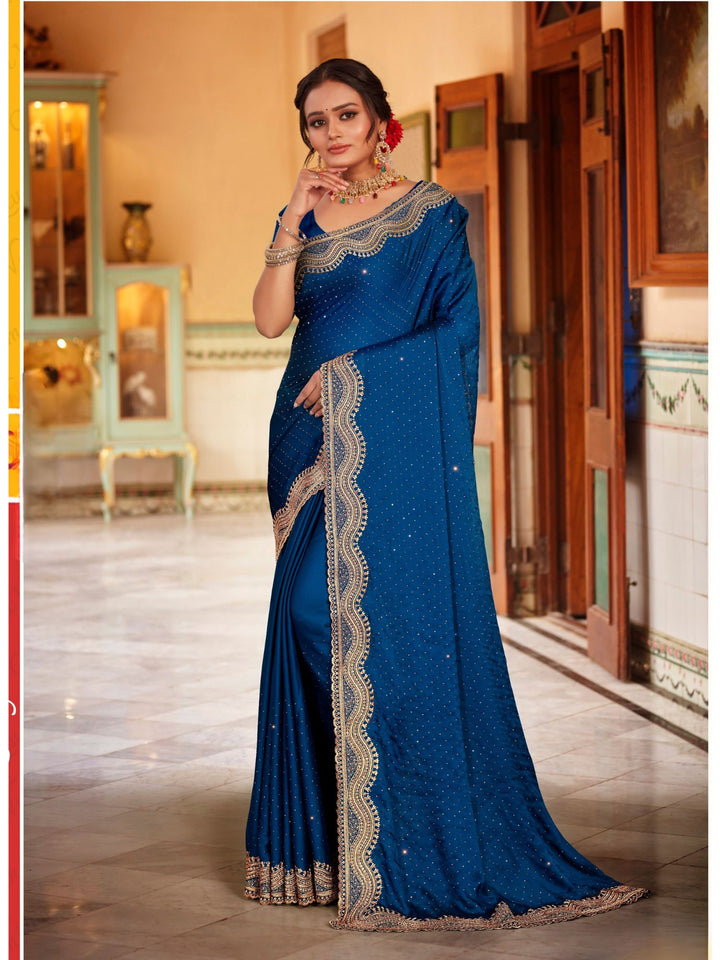 Heavy Border Classy Designer Sarees