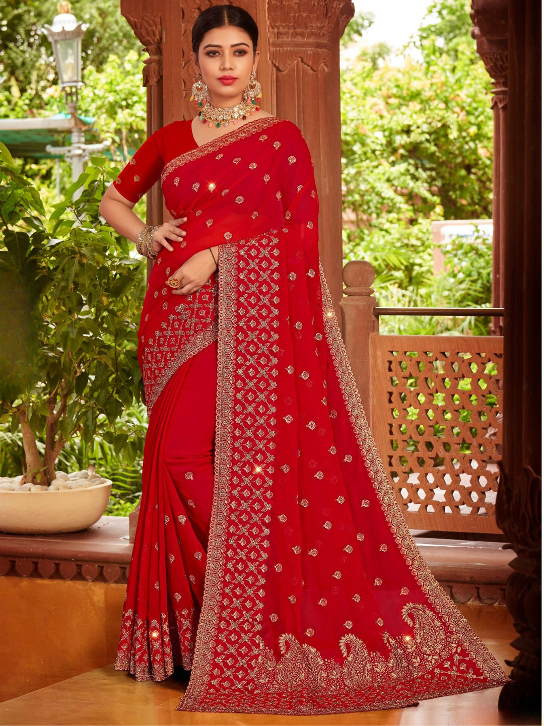 Heavy Border Designer Saree : Exclusive Collection