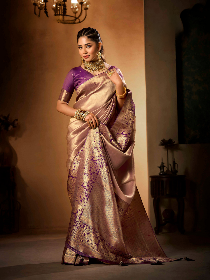 Exclusive South Silk Elephant Border saree