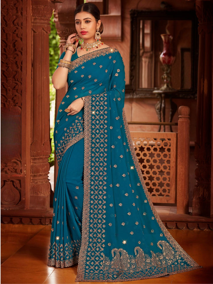 Heavy Border Designer Saree : Exclusive Collection