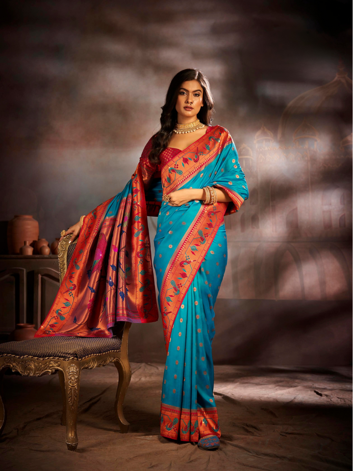 Heavy Swarovski Work Paithani Saree