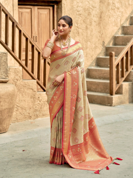 Heavy Swarovski Border Exquisite Silk Saree