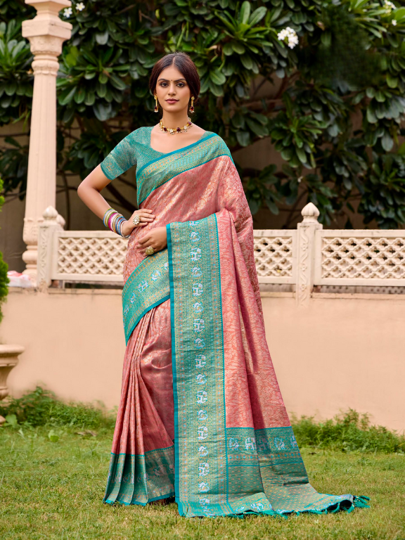 Exquisite Gold Silk Saree