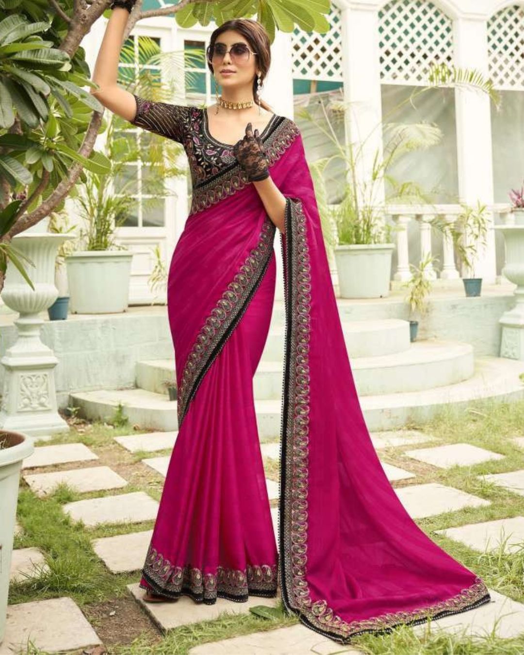 Heavy Blowse Designer Sarees