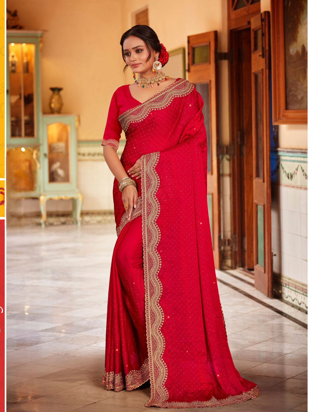 Heavy Border Classy Designer Sarees