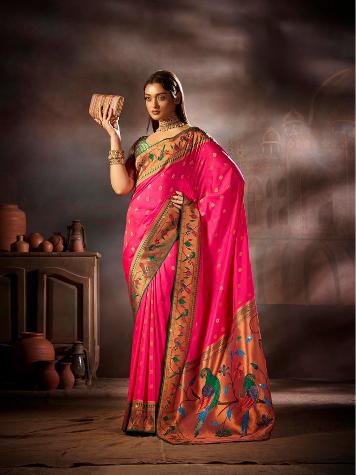 Heavy Swarovski Work Paithani Saree