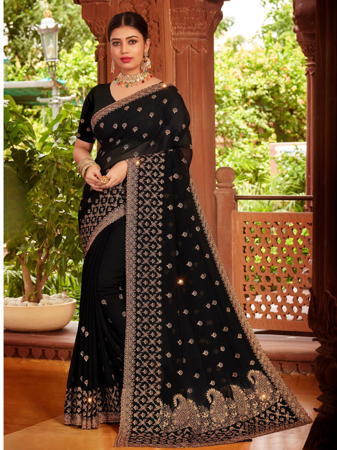 Heavy Border Designer Saree : Exclusive Collection