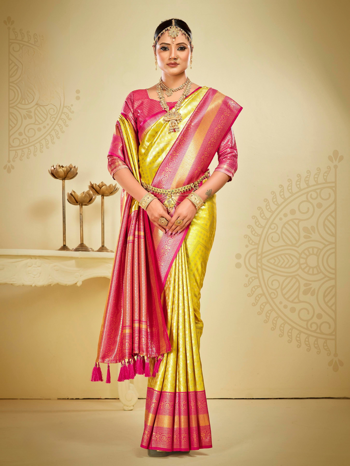 Stunning Banarasi Gold Silk Saree