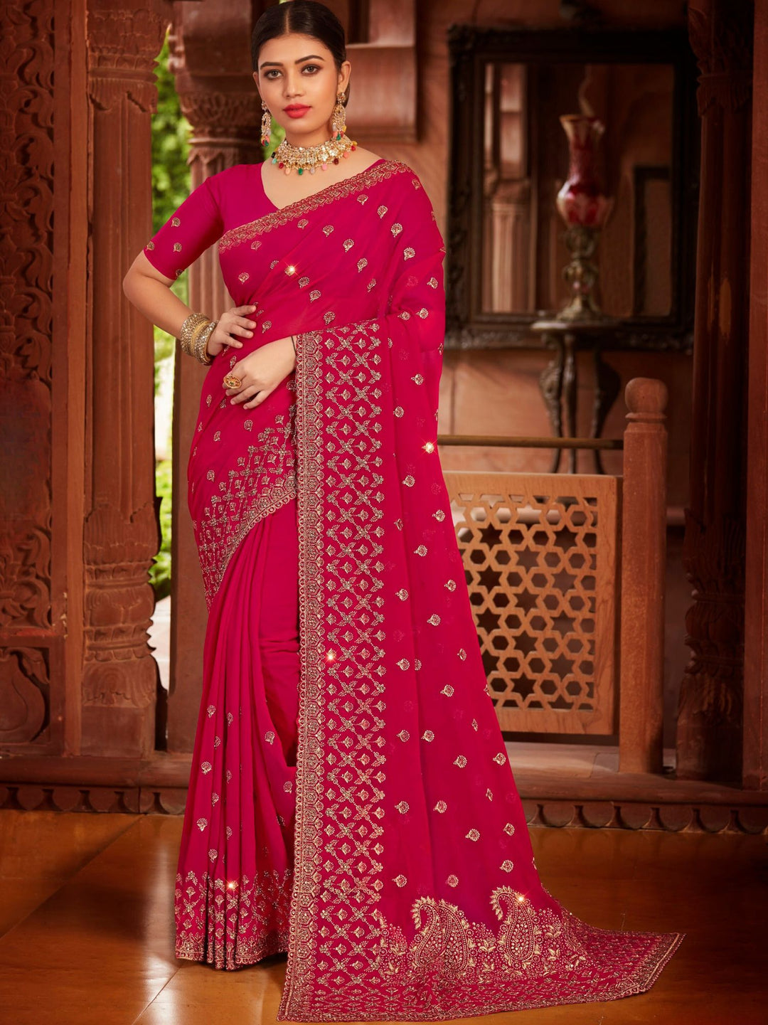 Heavy Border Designer Saree : Exclusive Collection