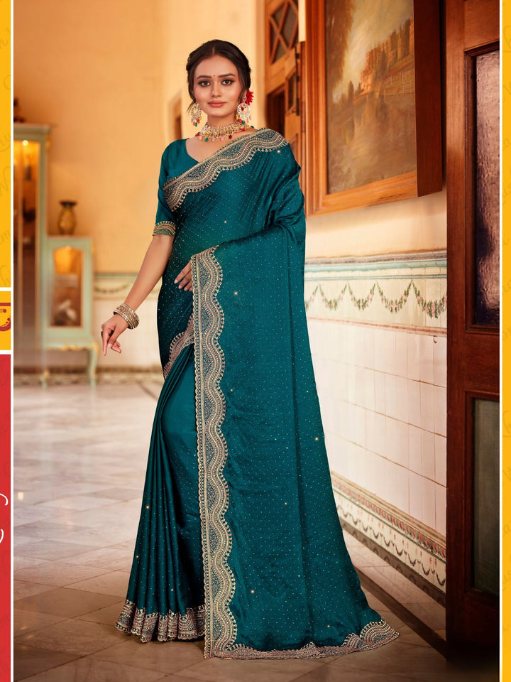 Heavy Border Classy Designer Sarees