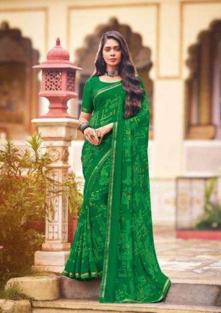 Stylish Daily Wear Georgette Saree